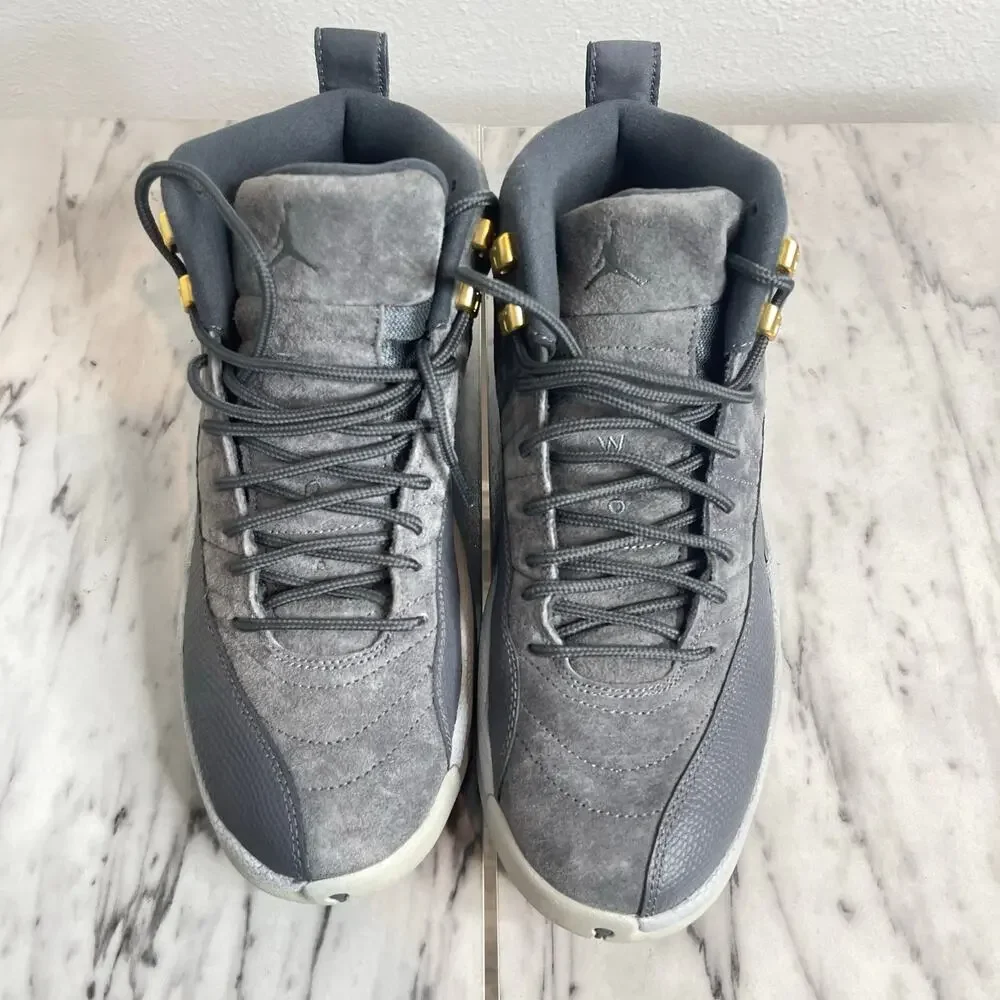 Nike Air Jordan 12 Retro Wolf Grey Suede Size 8 Mens Basketball Shoes 130690-005